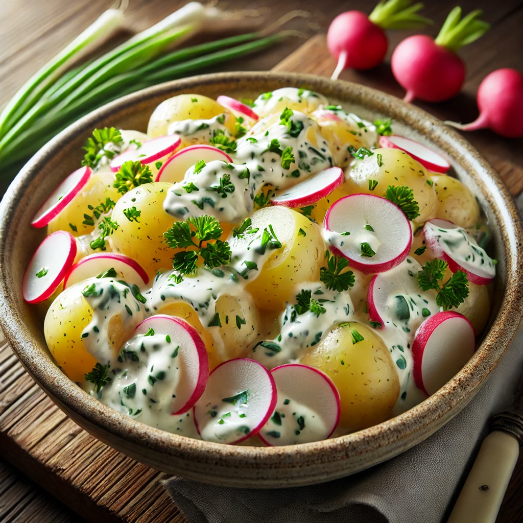 Klassisk Kartoffelsalat med Danske Råvarer