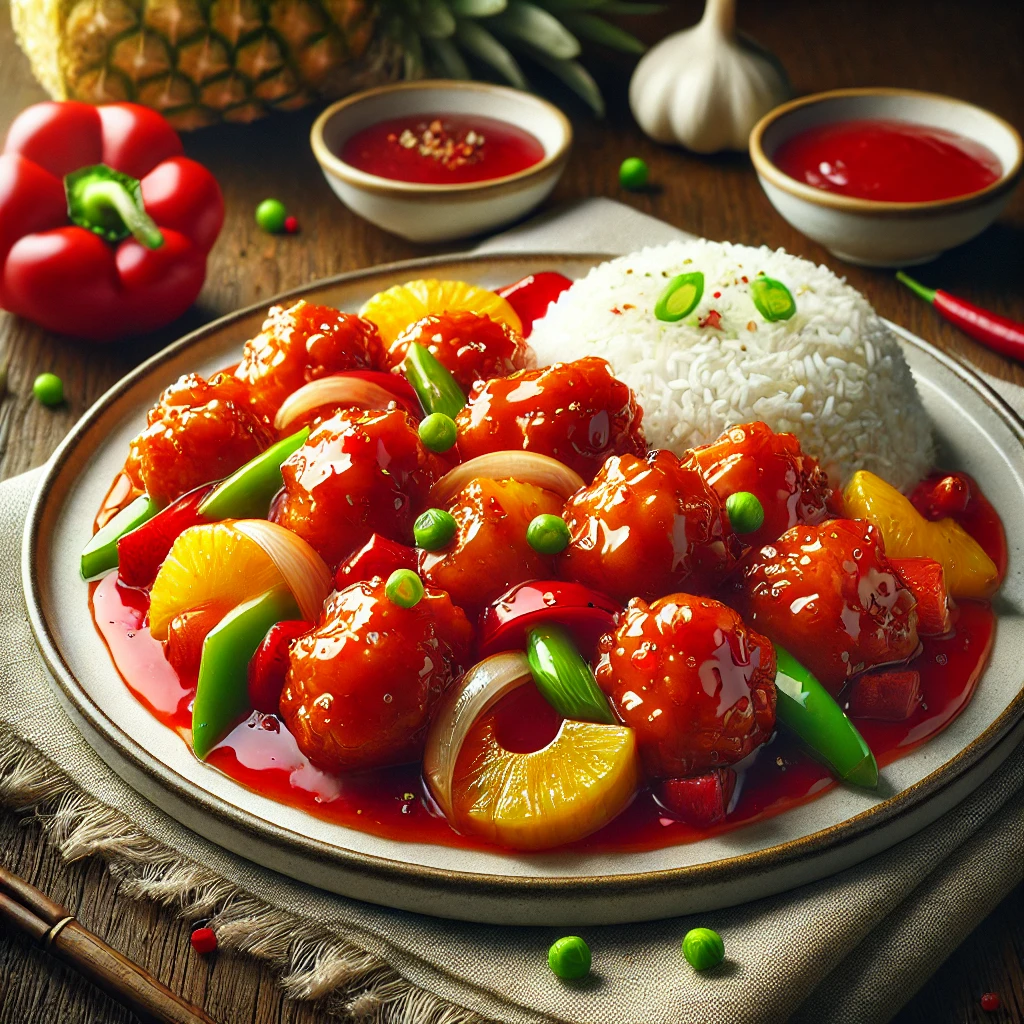 Kylling i Sursød Sauce