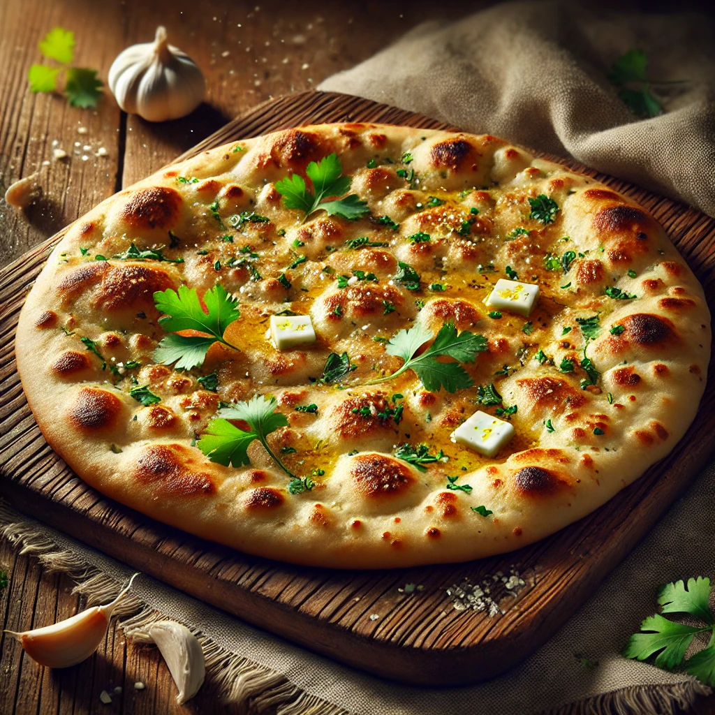 Klassisk Indisk Naan Brød