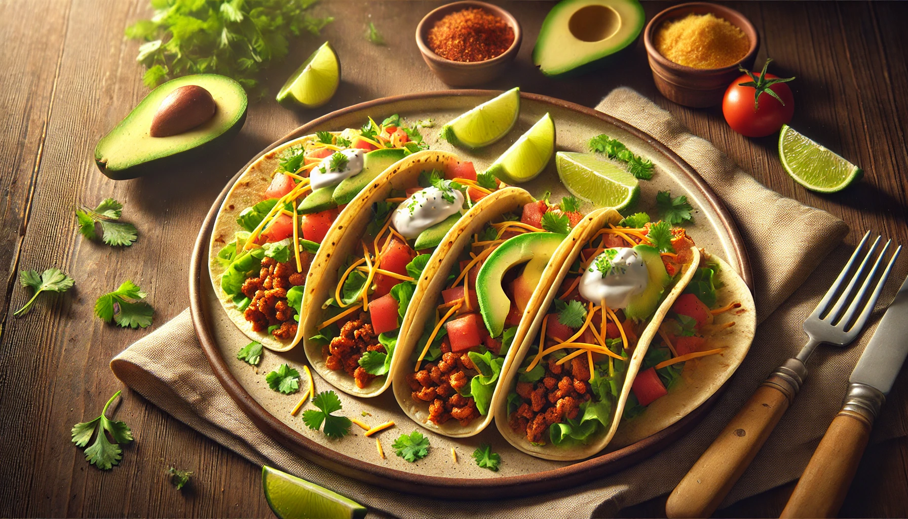 Tacos med Krydrede Fyld